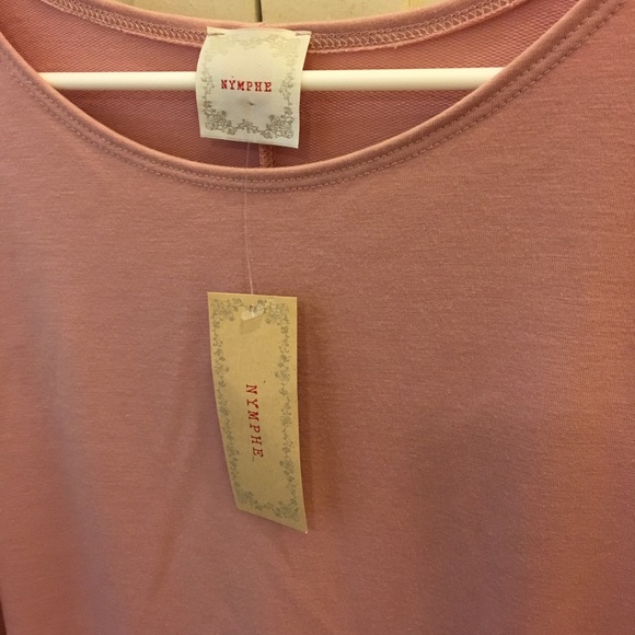 Nymphe Rose Colored Dolman Top S - Picture 2 of 4